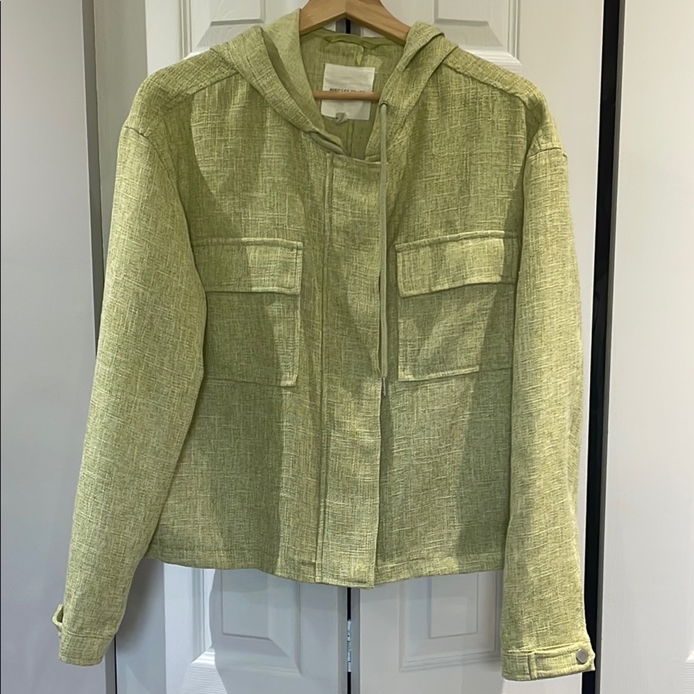 Avec Les Filles Light Green Utility Jacket